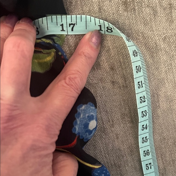 Alice + Olivia Black Mini Dress with Blue, Red & Green Floral Print size 2 - Picture 11 of 13